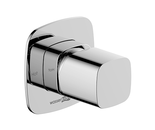 Смеситель WasserKraft Naab 8652, встраиваемый, на 1 выход, хром