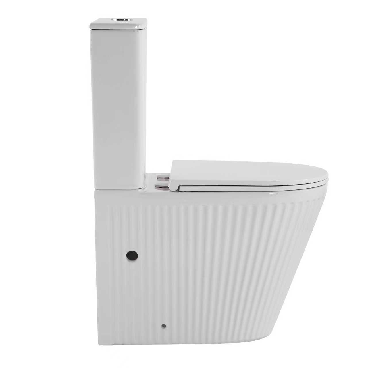 Унитаз SantiLine SL-5046 напольный, безободковый, Tornado, Арматура GEBERIT, белый