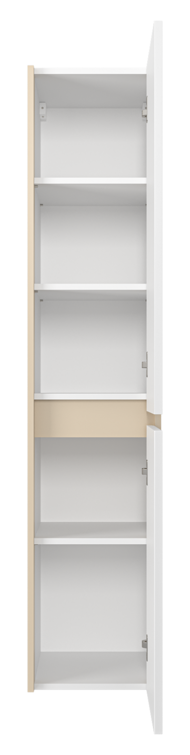 Пенал Brevita Balaton 35 подвесной, R, белый/бежевый