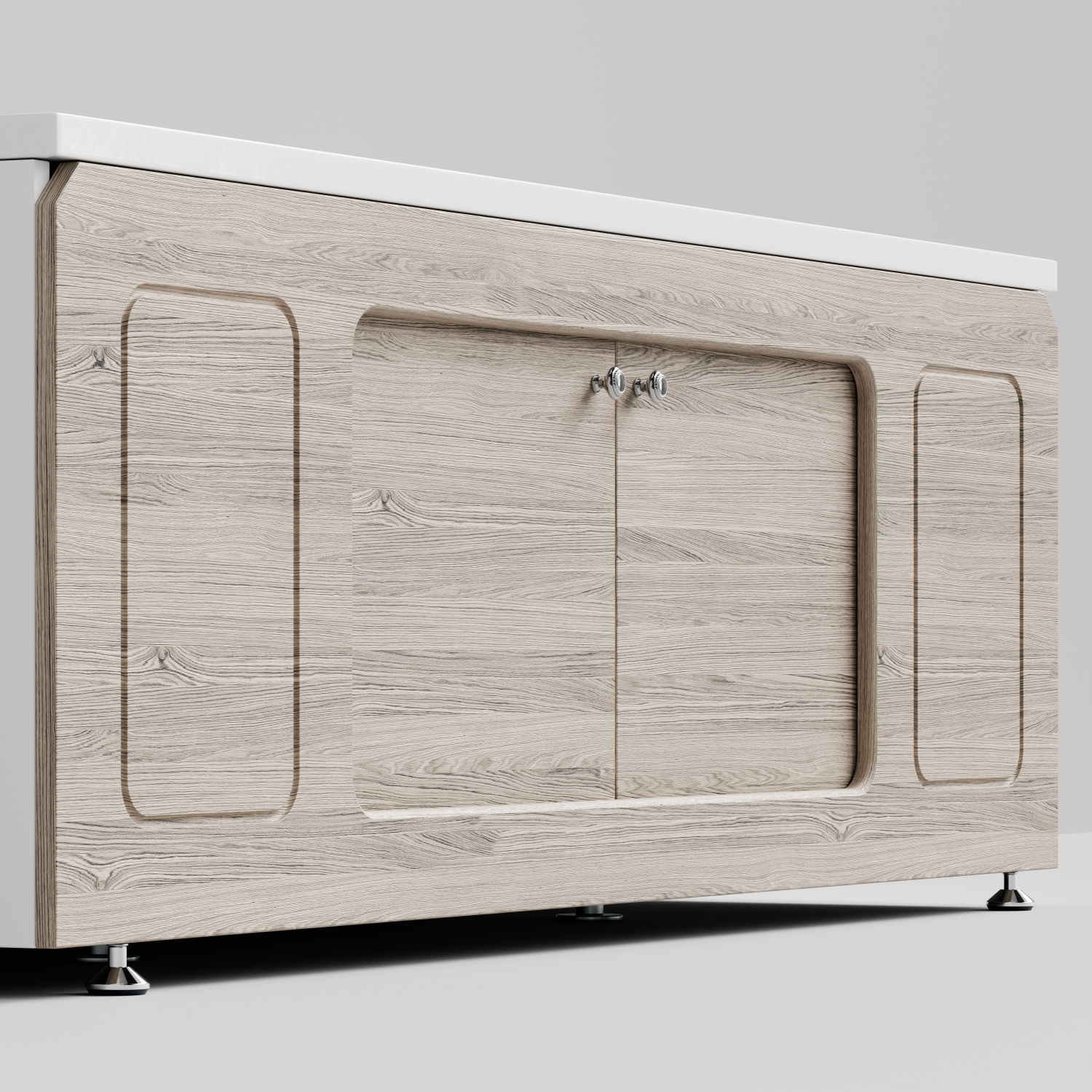 Экран под ванну Vod-ok Лидер 170 раздвижной Дубослив ореховый светлый