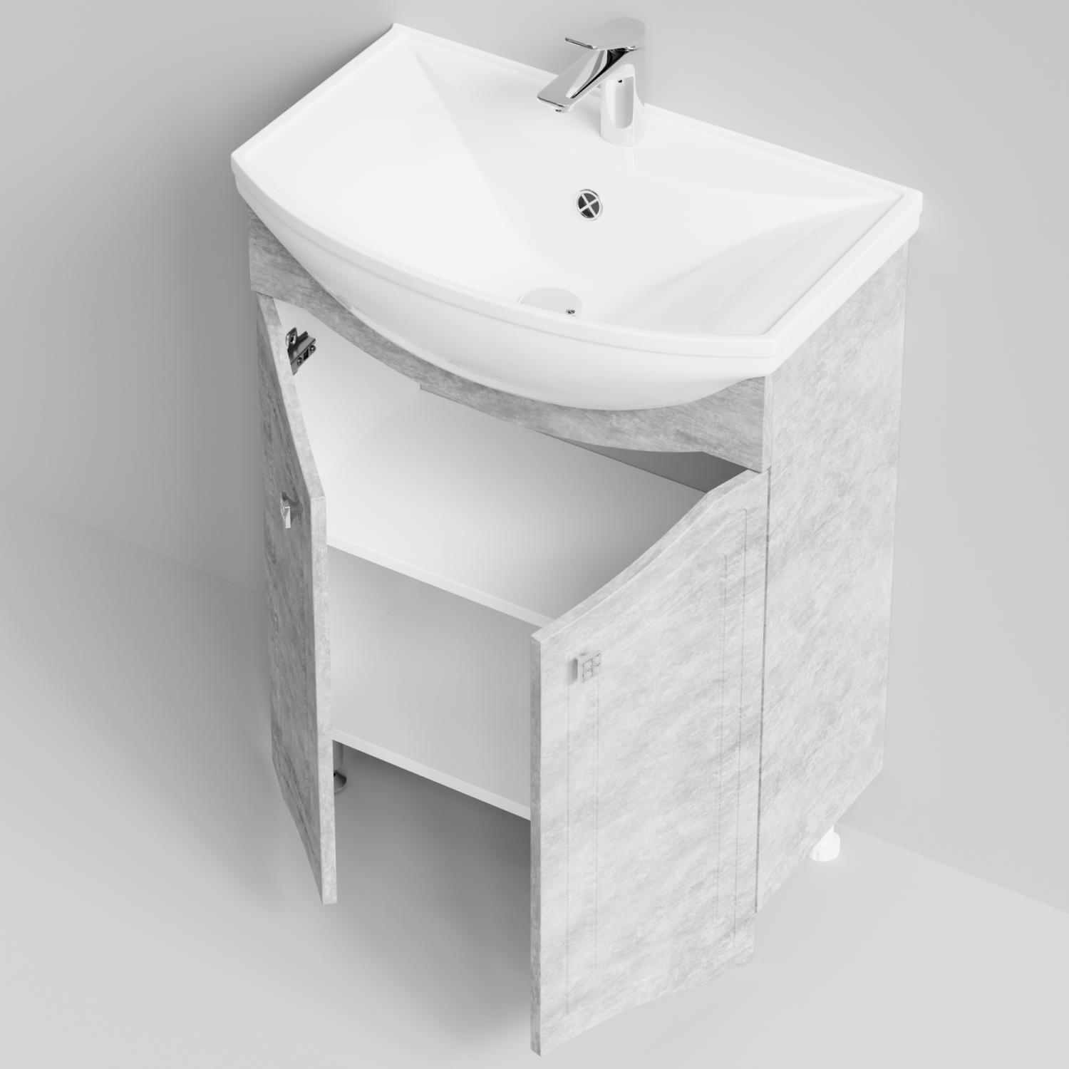 Тумба с раковиной Адам 65 напольная, Горный камень