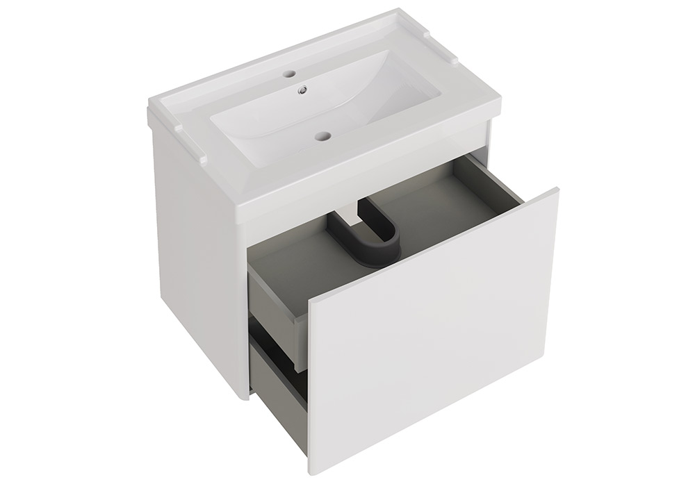 Мебель для ванной ASB Woodline Риола 100 комплект, напольный, белый, хром