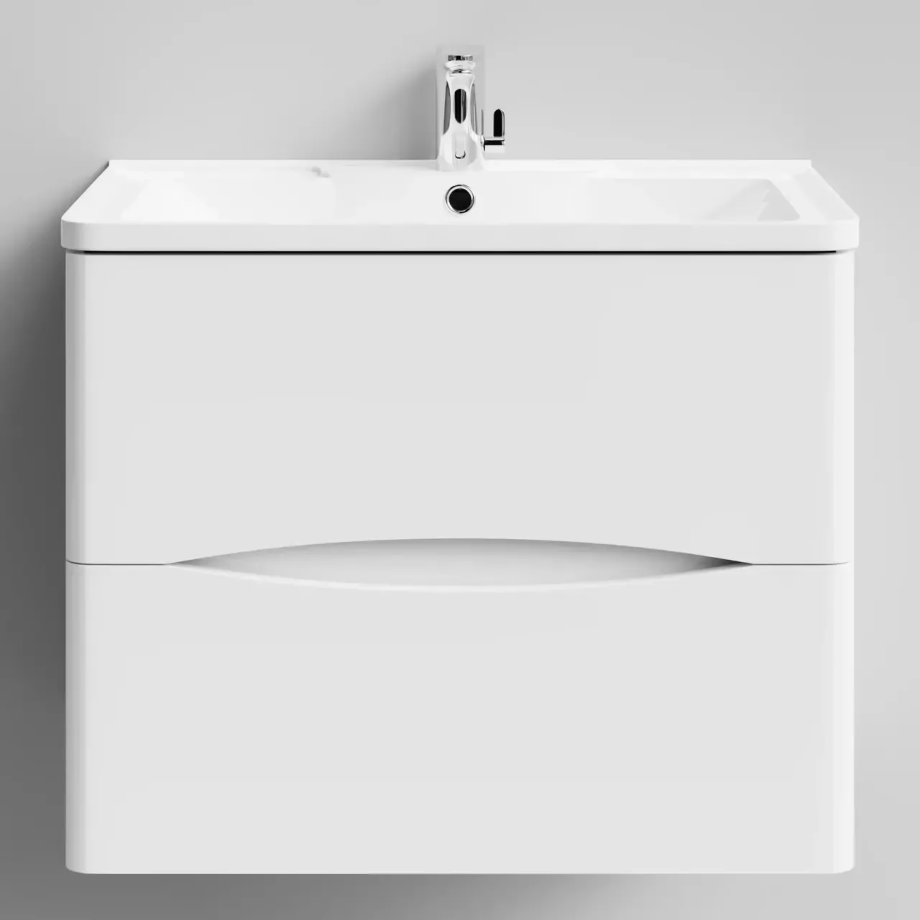 Тумба с раковиной Vod-ok Адель 70 подвесная, белая + 13 цветов