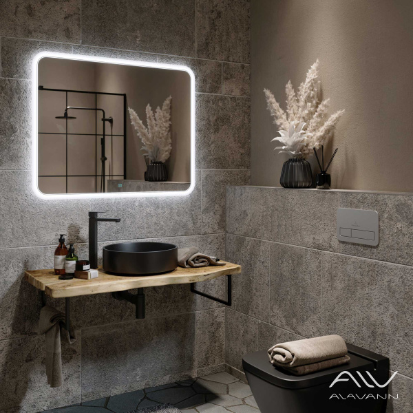 Зеркало Alavann Anna 100 свет, сенсор, антизапотевание, белый