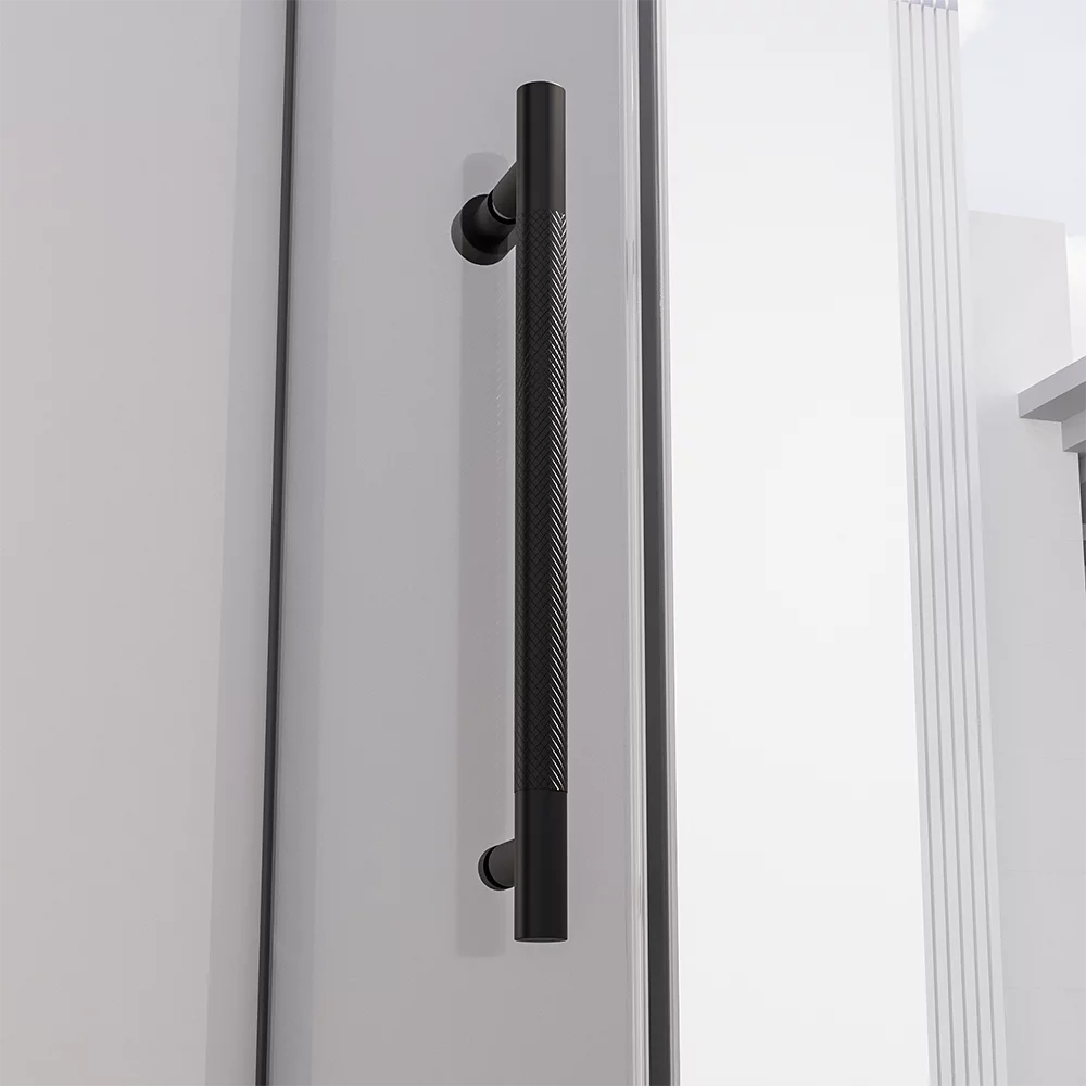 Душевой угол распашной Veconi Premium Alassio SP BB, 1300х800x2000, черный матовый, стекло черное