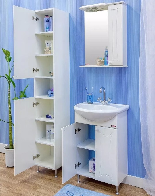 Тумба Sanflor Карина 55 с раковиной Уют 55