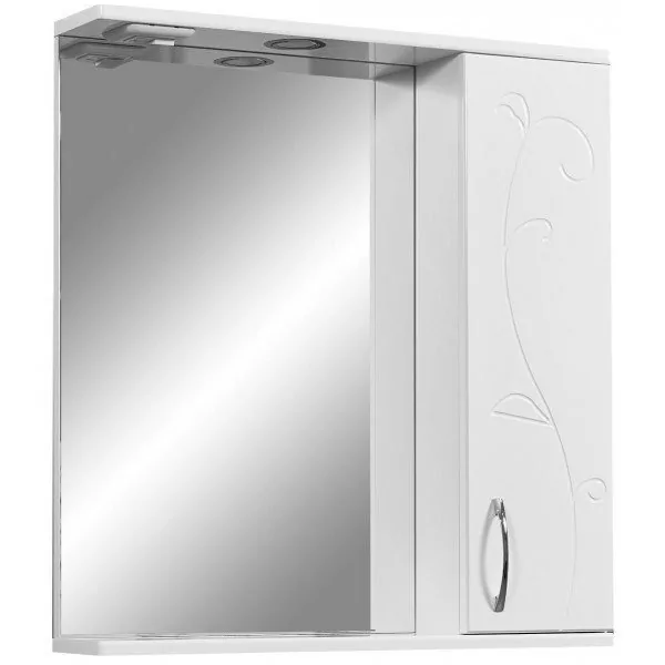 Зеркало со шкафчиком Stella Polar Фантазия 65 R свет, белый