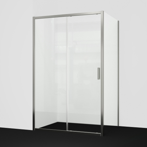 Душевой уголок WasserKraft Tauber 64S34 130х100 прямоугольный, без поддона, прозрачное стекло, никель