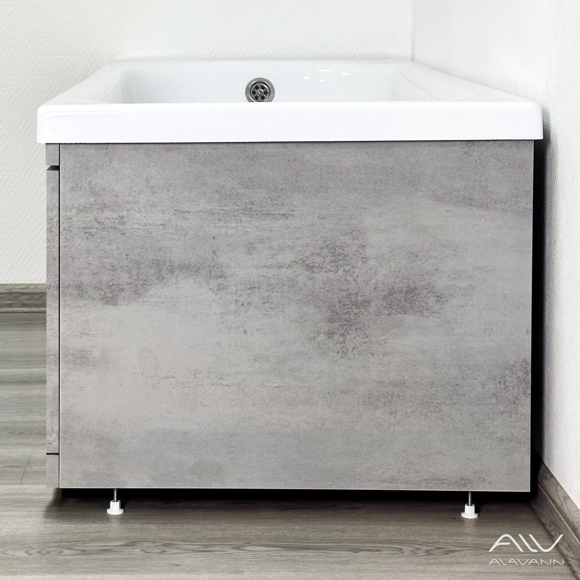 Экран под ванну Alavann Rita 75 торцевой серый бетон