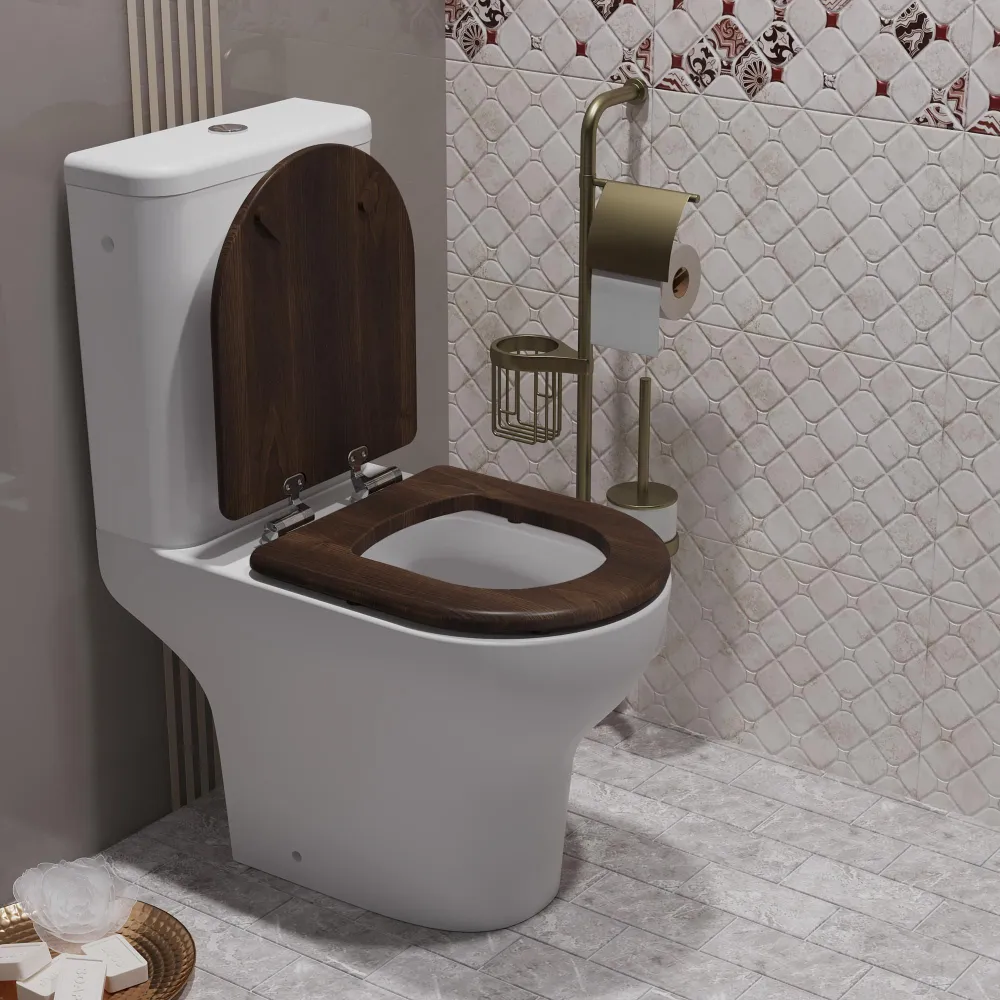 Унитаз-компакт Opadiris Палермо OS24722A белый, антикварный орех