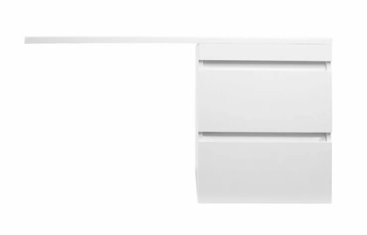 Тумба подвесная Style Line Даллас 115 Люкс Plus ПВХ с раковиной Даллас 115 под стиральную машину, правая, белая