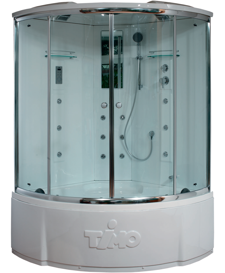 Душевая кабина Timo Lux T-7735 Clean Glass 135*135*230, турецкая баня хамам