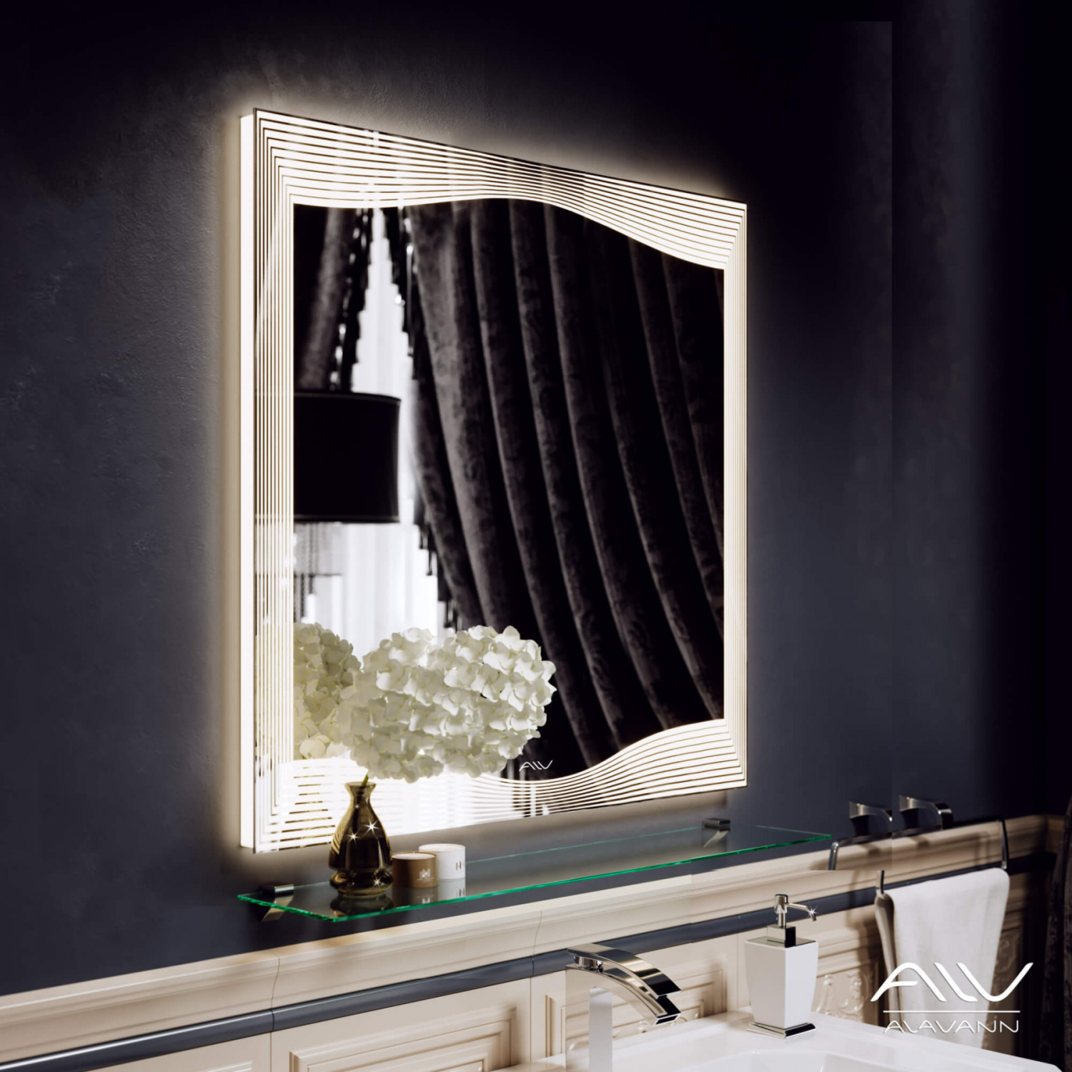 Зеркало Alavann Monaco 80 свет, ИК выключатель
