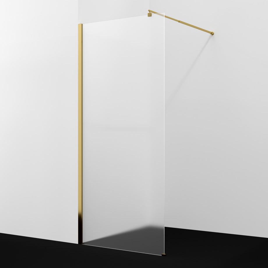 Душевая перегородка WasserKRAFT Rur 30W39PG-MG, глянцевое золото