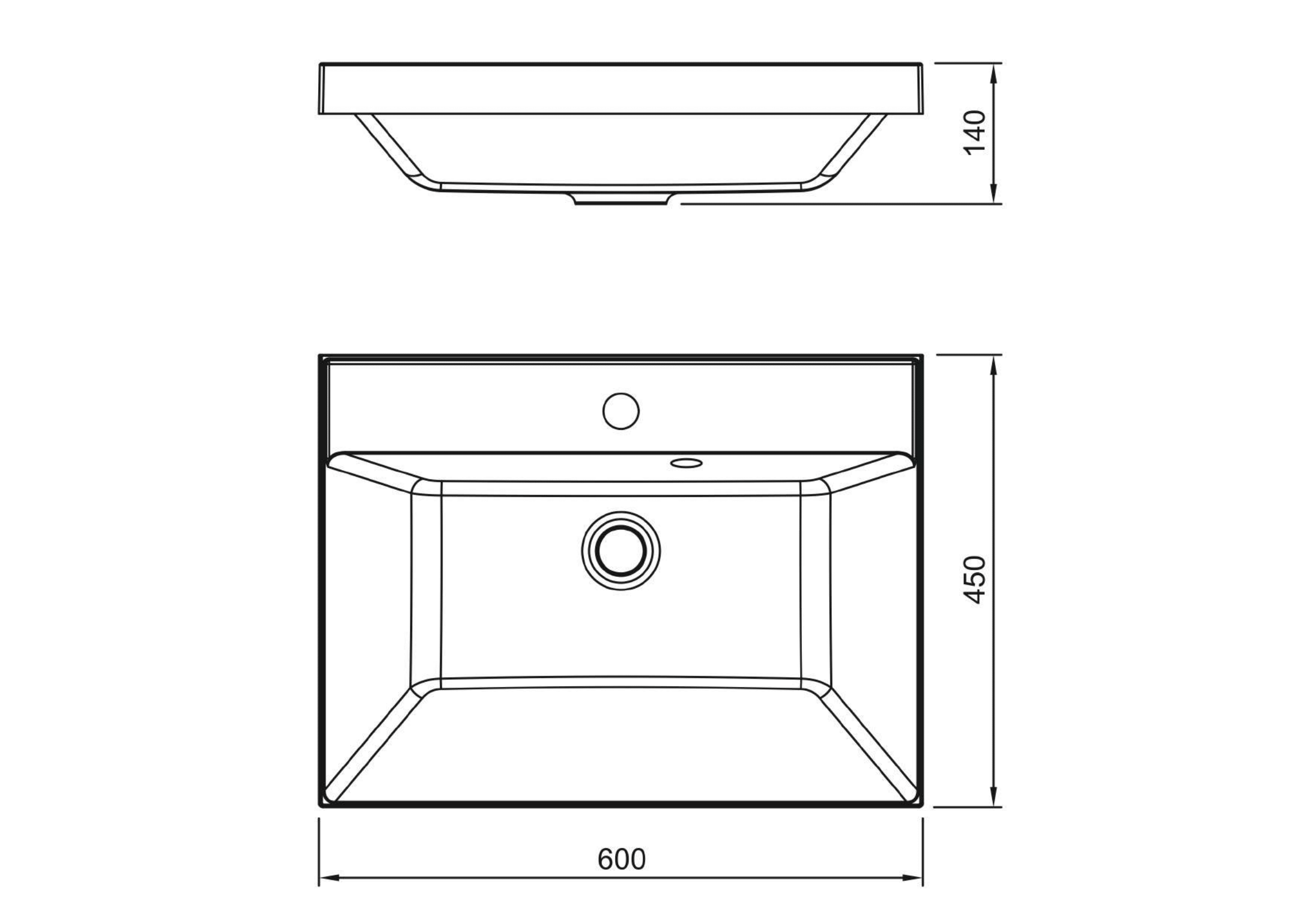 Тумба напольная Style Line "Матис 60" с раковиной ASTI 60 кварц, антрацит, (2 ящика), Тауп темный
