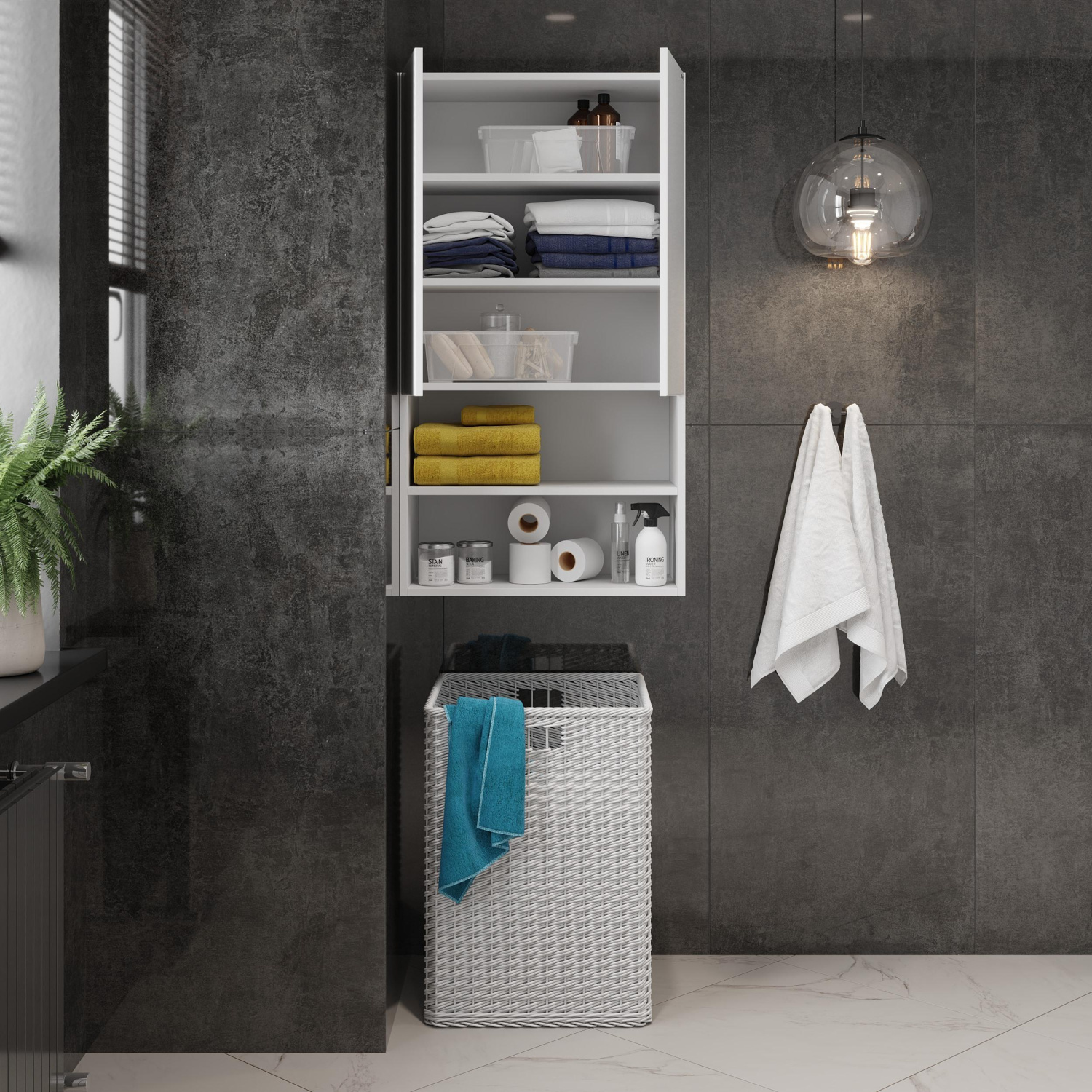 Шкаф навесной Onika Маркус Нова 60 белый (разборный)