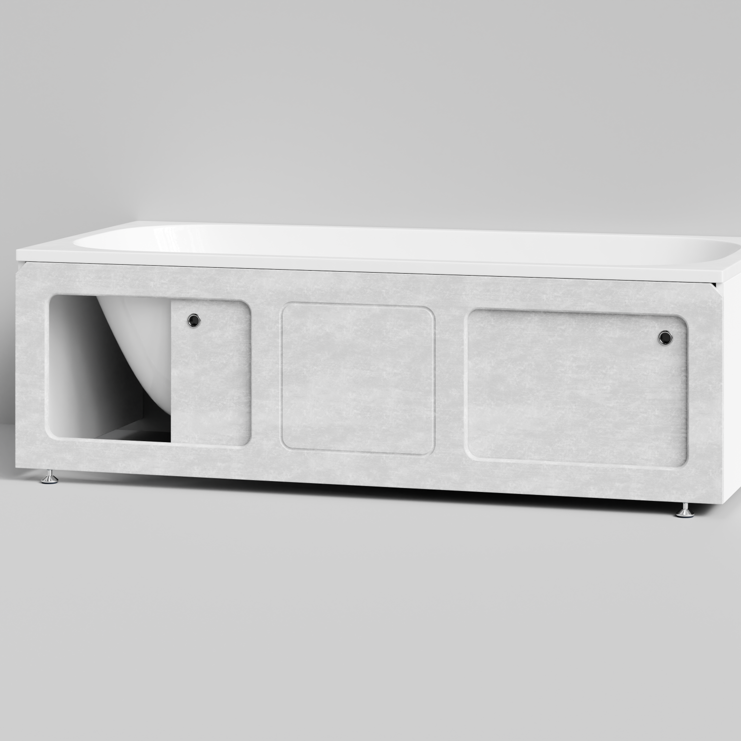 Экран под ванну Vod-ok Хит 180 раздвижной Белый камен