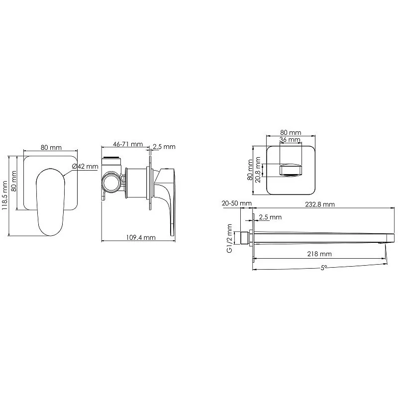 Смеситель для раковины WasserKraft Asphe A7751.289 розовое золото