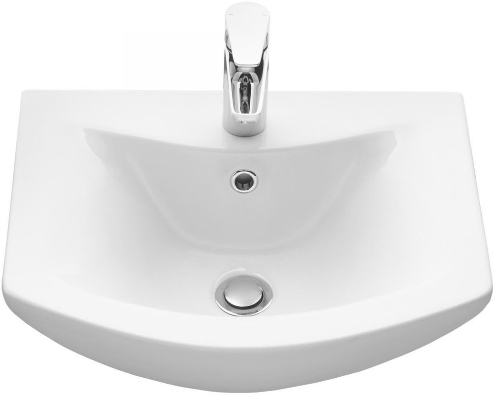 Тумба напольная Viant Рим 50 с раковиной Балтика 50, белый