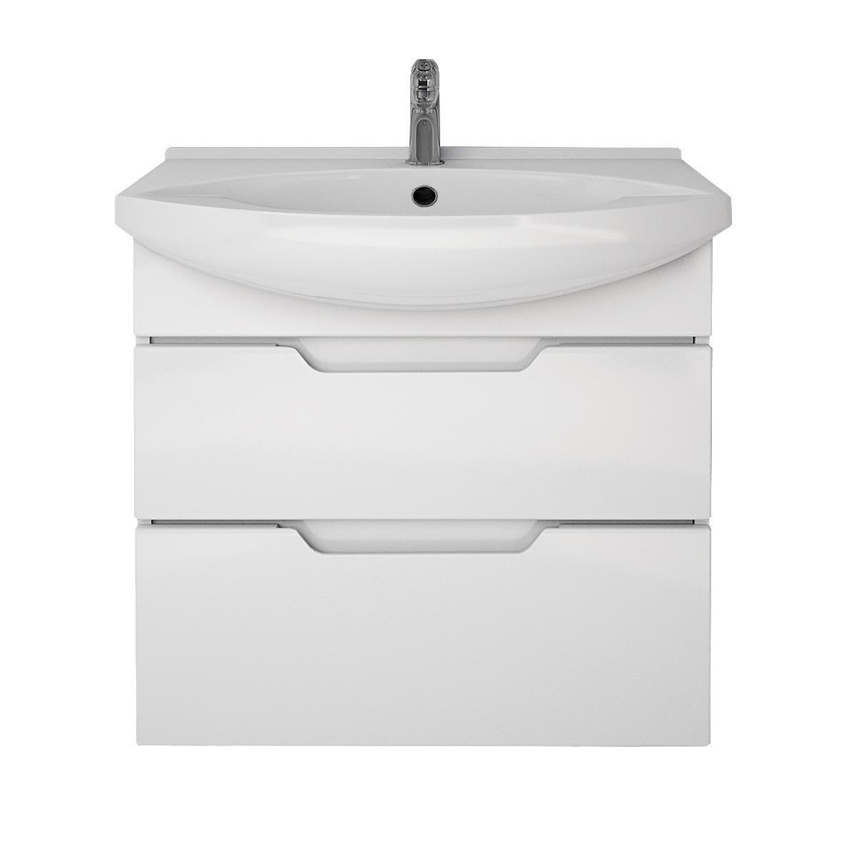 Тумба с раковиной подвесная/напольная Dreja Laguna Plus 65 см, белый