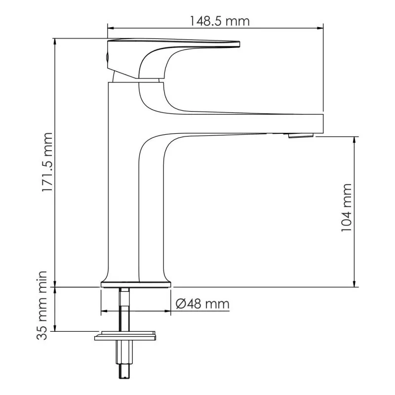 Смеситель для раковины WasserKraft Spree 1403 никель