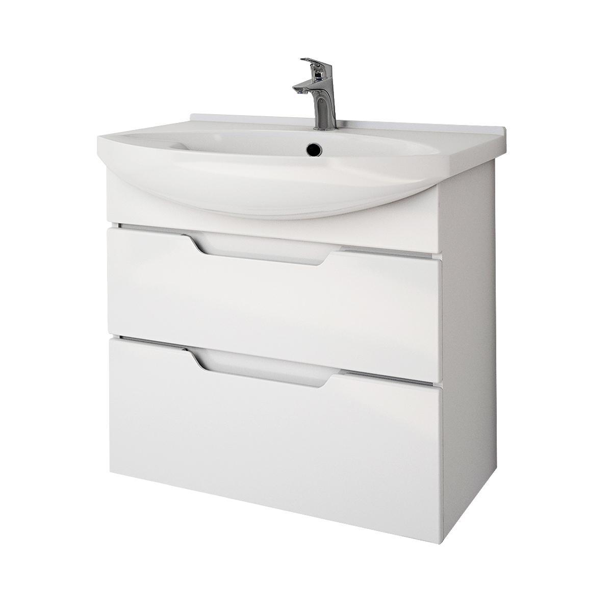 Тумба с раковиной напольная Dreja Laguna Plus 65 см, белый