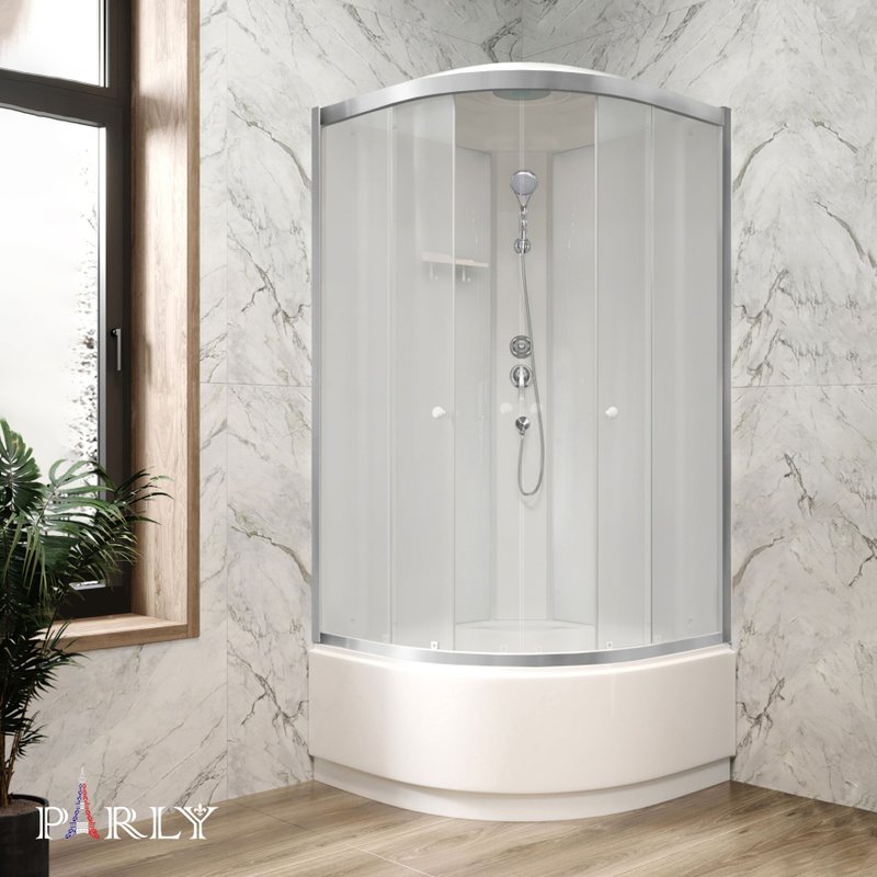 Душевая кабина Parly BETT 821 80х80, с высоким поддоном, профиль матовый хром, стекло матовое