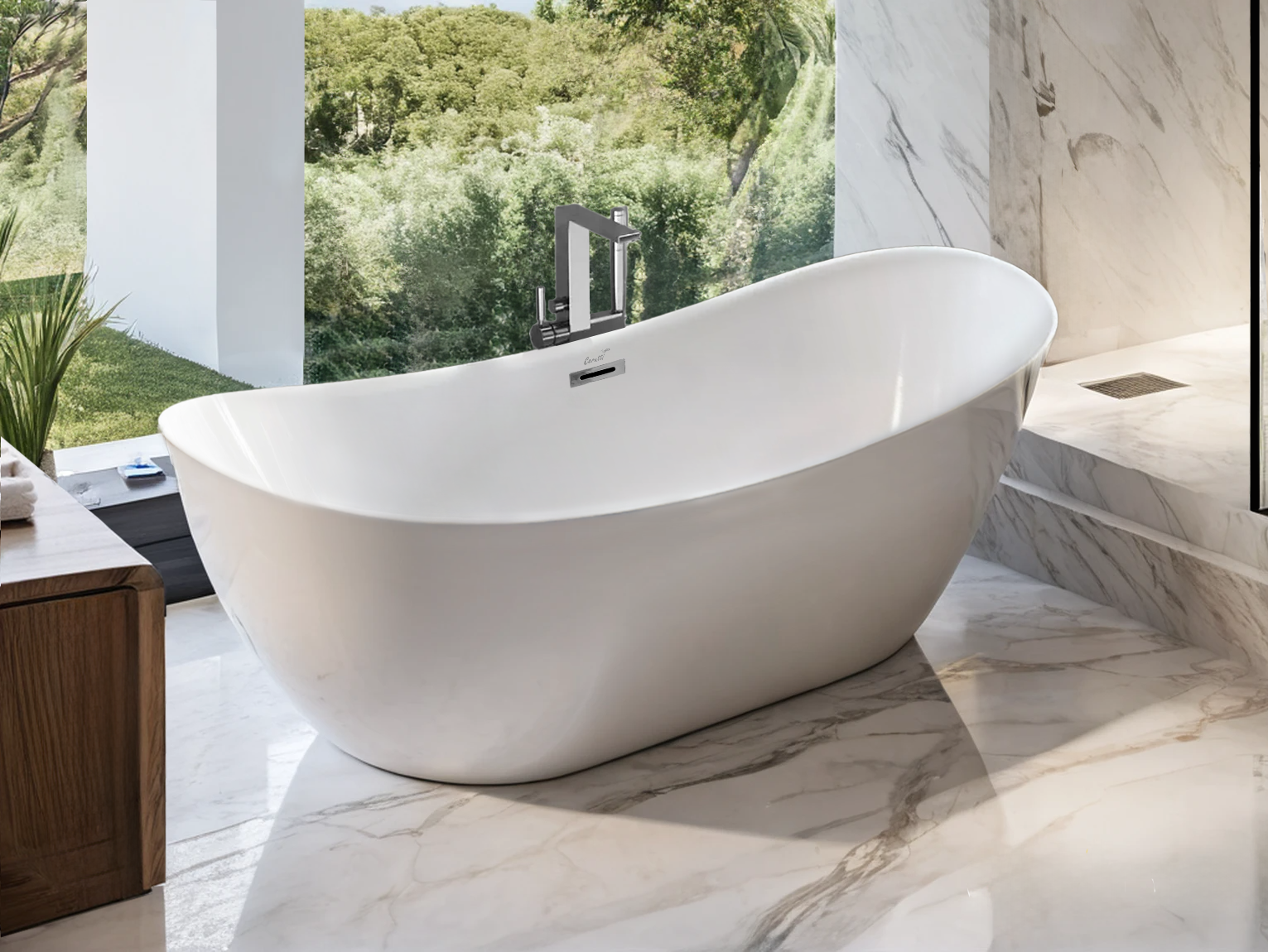 Ванна акриловая Cerutti Spa NEMI170II отдельностоящая (1700x740x730)