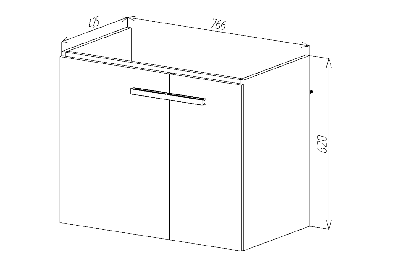 Тумба подвесная Viant Мюнхен 80 с раковиной Como 80, хаки