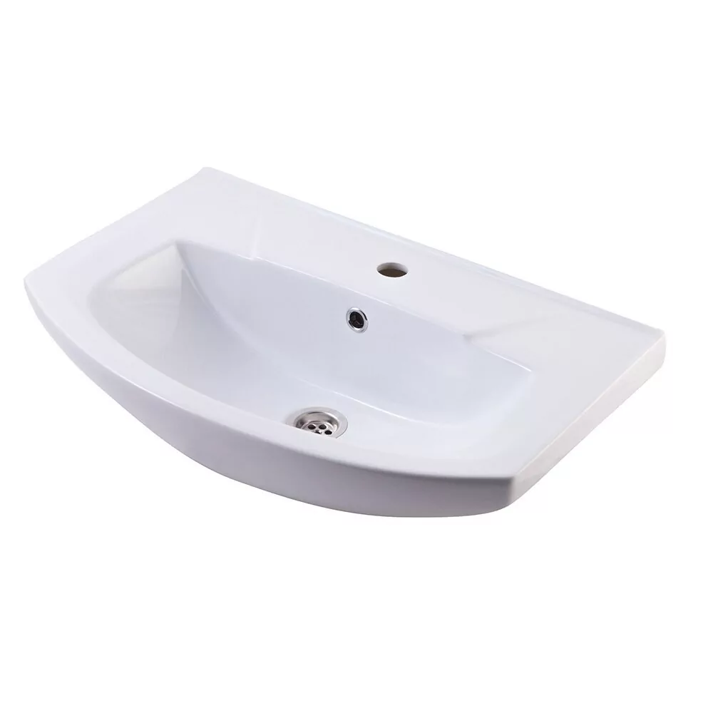 Тумба напольная Corozo Лея 65 Z3 с раковиной Элеганс 65, белый