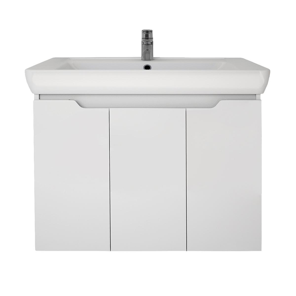 Тумба с раковиной напольная Dreja Q Plus (D) 80 см, белый