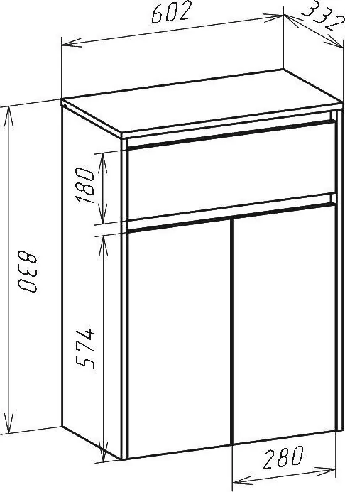 Тумба-комод Bellezza Бруно 60 табакко