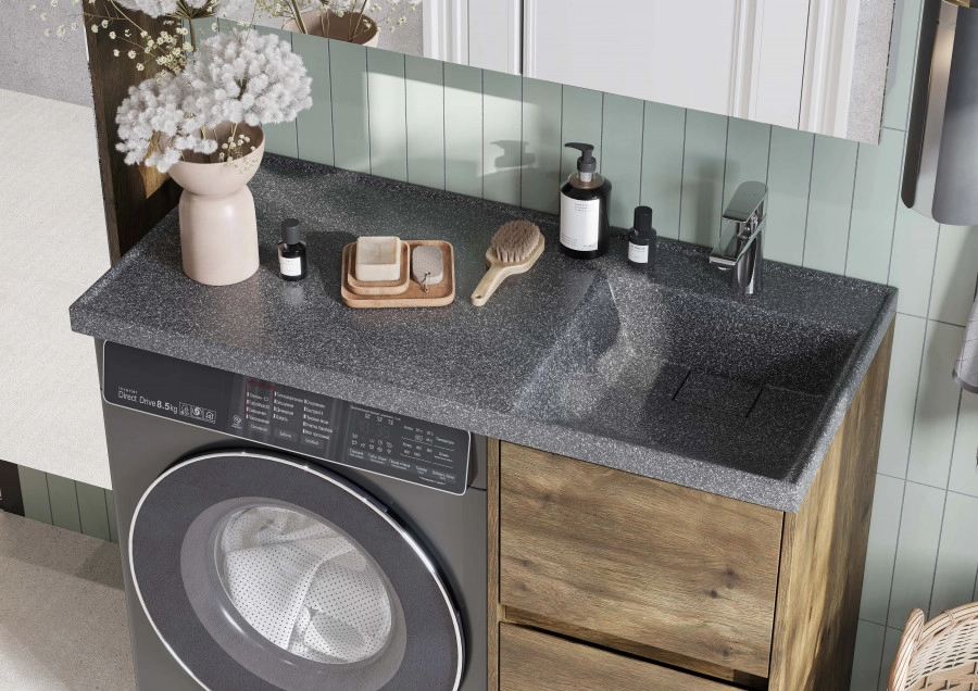 Раковина Aquaton Лондри 105 правая, графит