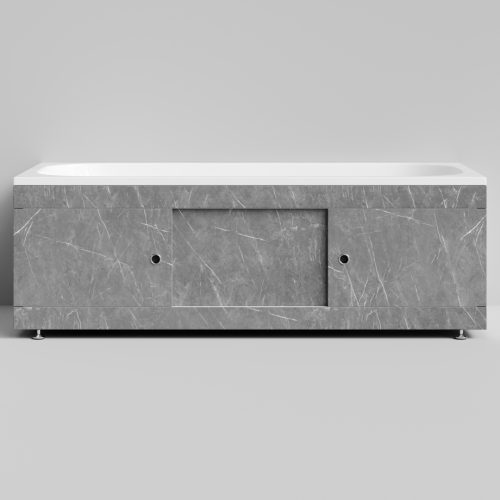 Экран под ванну Vod-ok Купе 170 раздвижной Мрамор Серый софт тач