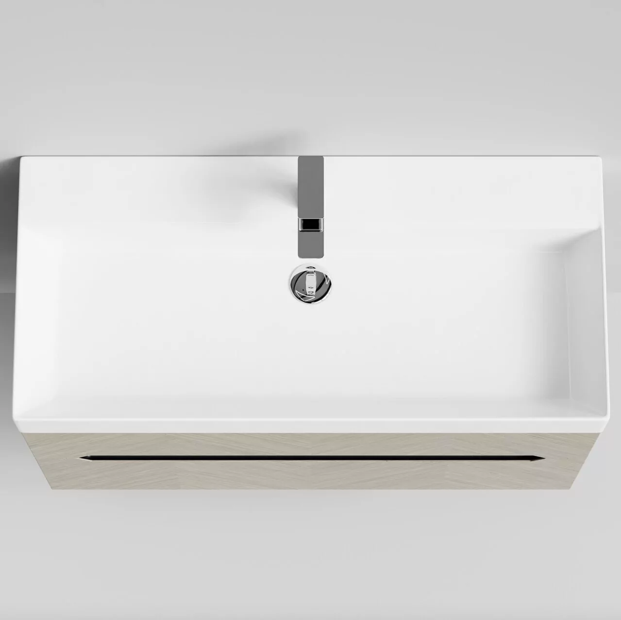 Тумба подвесная Vod-ok Элато 100 с раковиной Stance 100, дуб + 6 цветов от магазина Vanna-Vanna.ru!