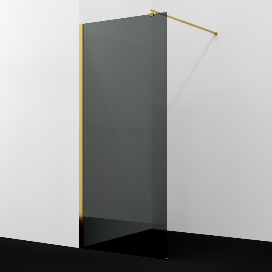 Душевая перегородка WasserKRAFT Rur 30W39PG-TG, глянцевое золото