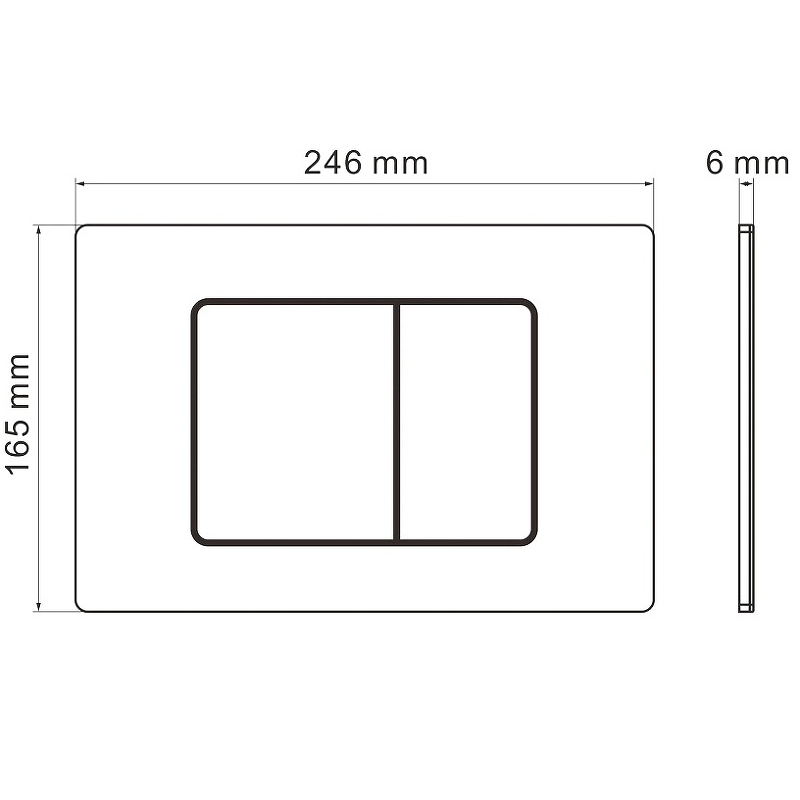 Кнопка смыва Iberica Blanca INOX-C IB.B011.008.000 механическая, вороненая сталь