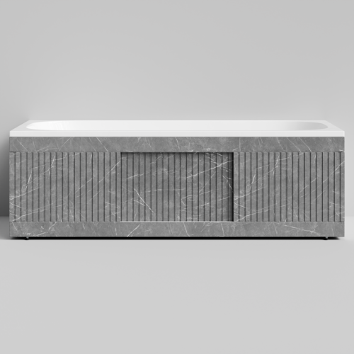 Экран под ванну Vod-ok Тач 170 раздвижной Мрамор Серый софт тач