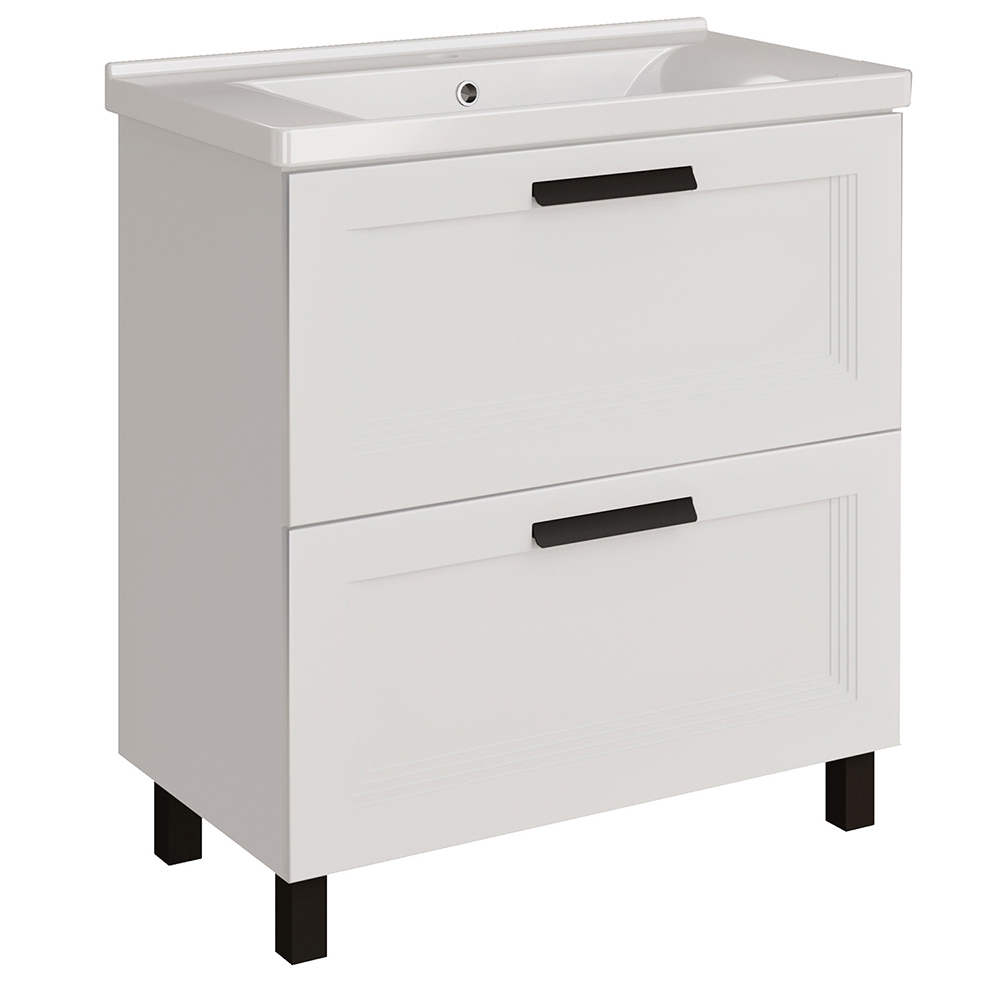 Мебель для ванной Асб-мебель София 80 комплект, напольный, белый