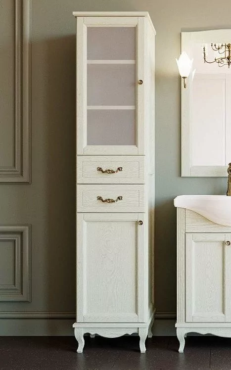 Пенал напольный ValenHouse Эллина 40 L слоновая кость, бронза