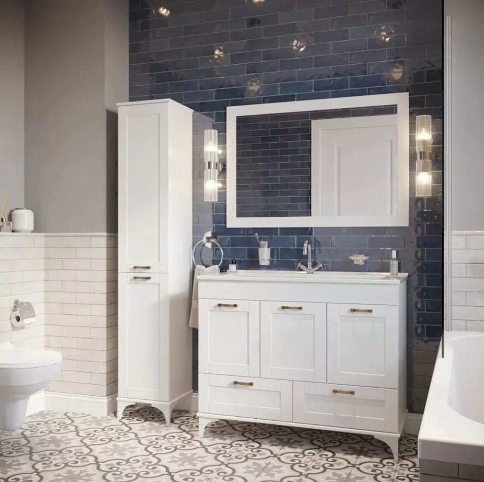 Пенал Sanflor Ванесса 35 L напольный, белый