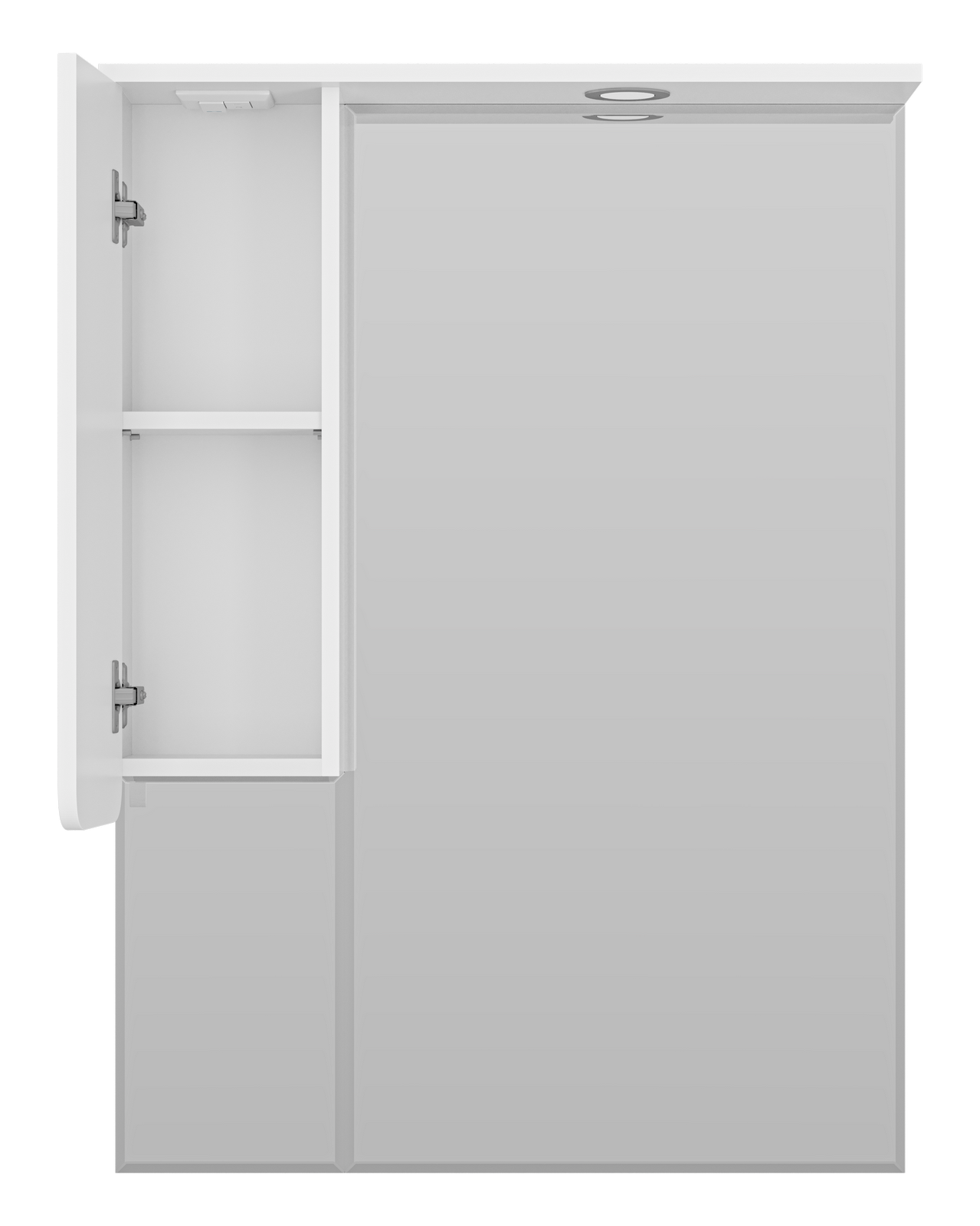 Зеркало-шкаф Misty Чегет 75 L, белый