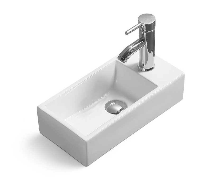 Раковина SantiLine SL-2009 L накладная, белая