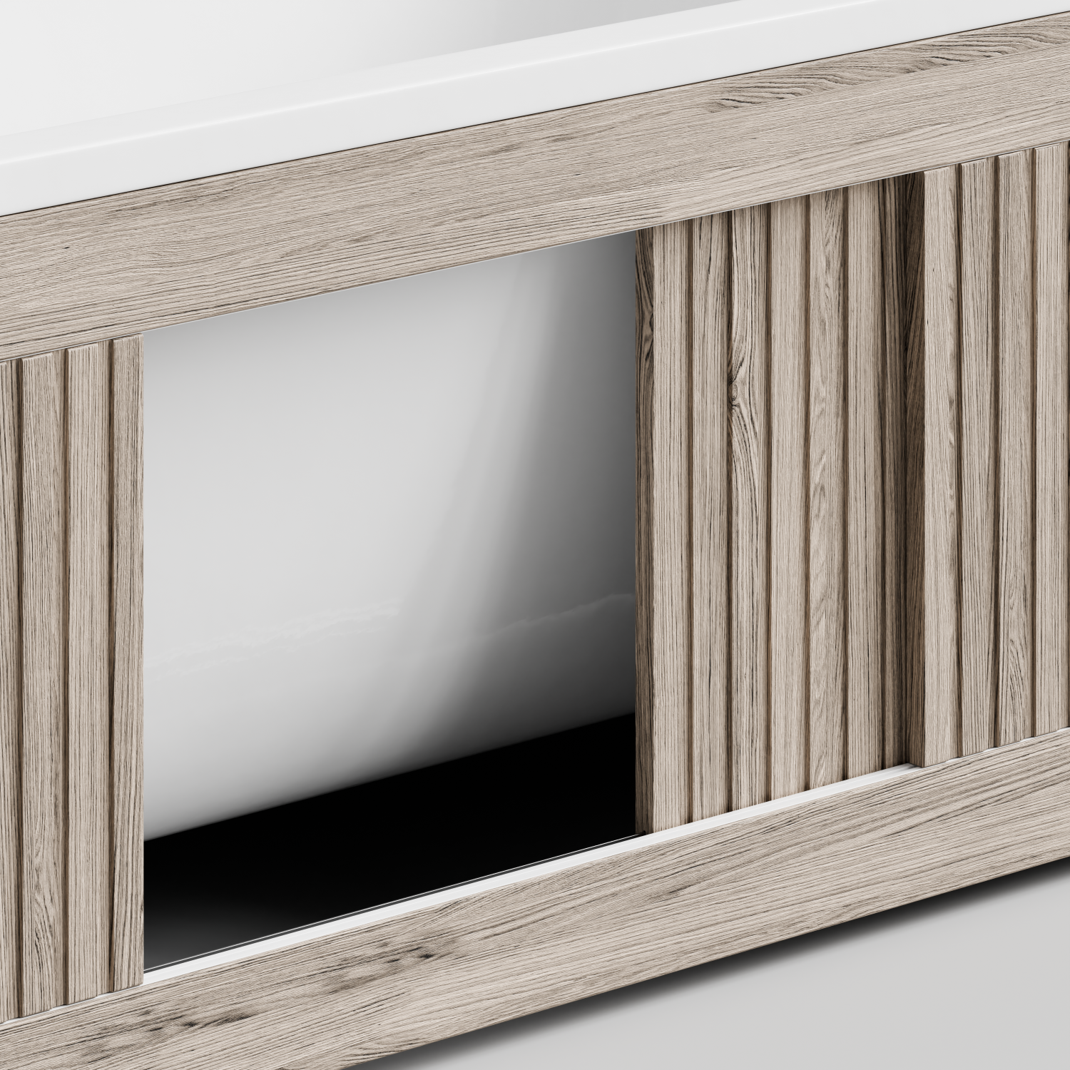 Экран под ванну Vod-ok Тач 170 раздвижной Дубослив ореховый светлый