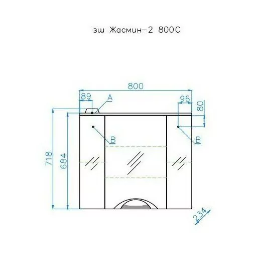 Зеркало-шкаф Style Line Жасмин 2 80/С, Люкс свет, белый от магазина Vanna-Vanna.ru!