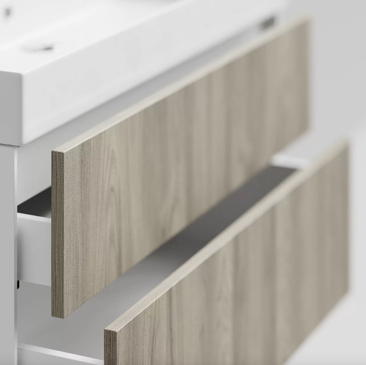 Тумба подвесная Vod-ok Лоренцо 100 с раковиной Stance 100, дуб + 6 цветов от магазина Vanna-Vanna.ru!