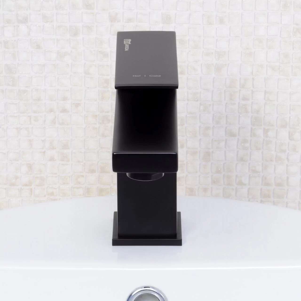 Смеситель для раковины WasserKraft Abens 2003 черный Soft-touch