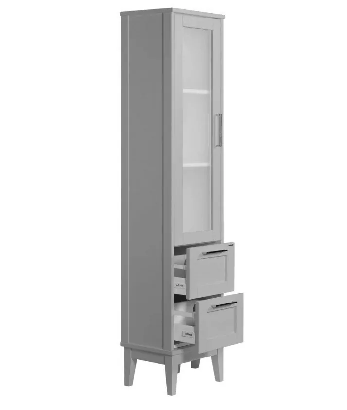 Пенал напольный ValenHouse Эйвори 40 L серый