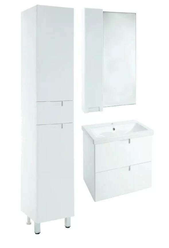 Тумба c раковиной Bellezza Пегас 50 подвесная, 2 ящика, белая