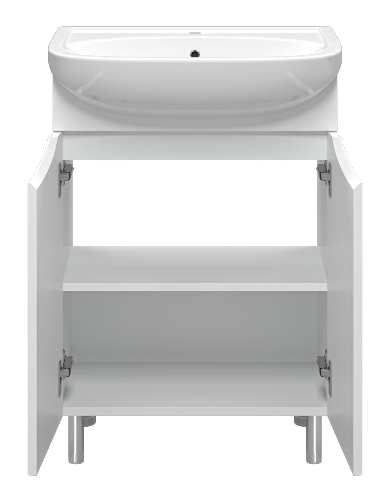 Тумба с раковиной Misty Смайл 60 белый